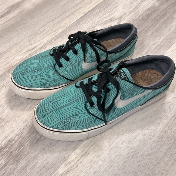 Nike Skateboarding SB Zoom Stefan Janoski Skate Shoes Wood Grain Mint 652975-301 - Picture 2 of 10
